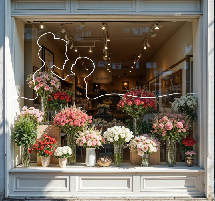 çizgi sanatı annesi hayvan çıkartması - TenStickers