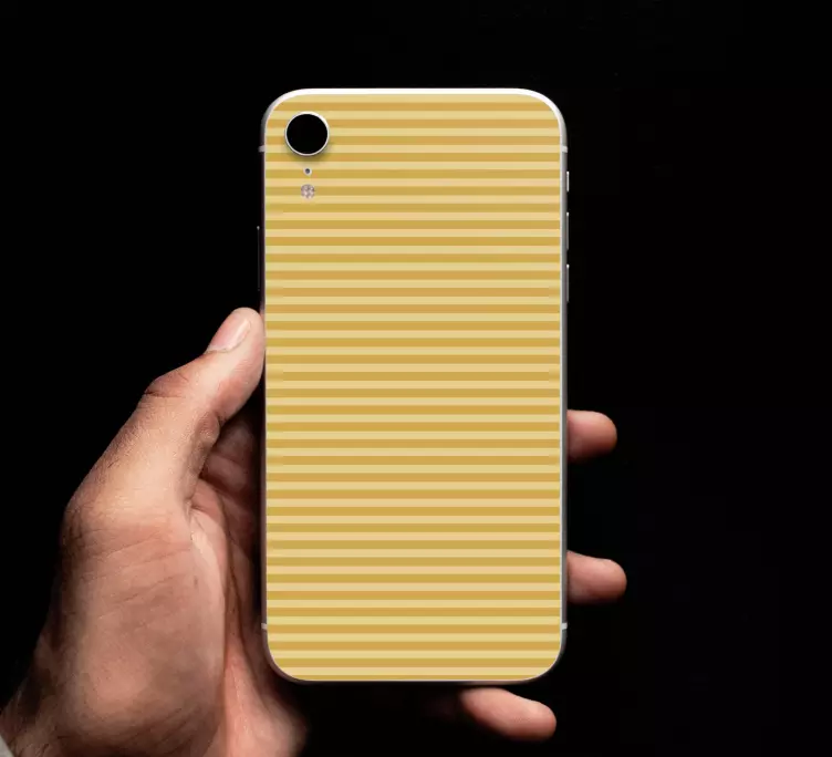 çizgili iphone çıkartması ile bej renk - TenStickers