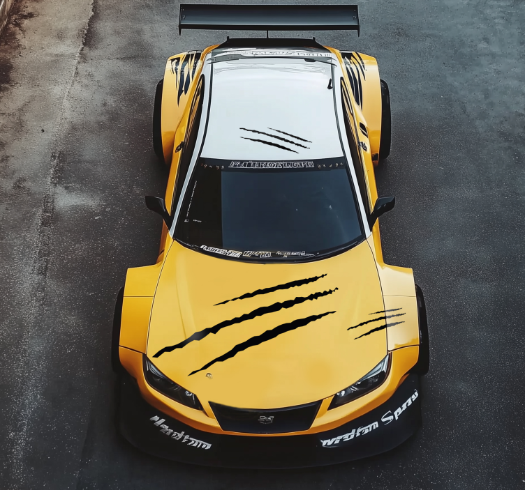 çizikler seti araba sticker - TenStickers