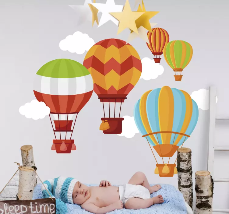 çocuk için babyroom hava balonları duvar çıkartmaları - TenStickers