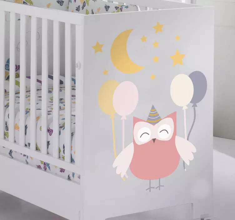 çocuklar baykuş parti çocuklar çıkartma - TenStickers