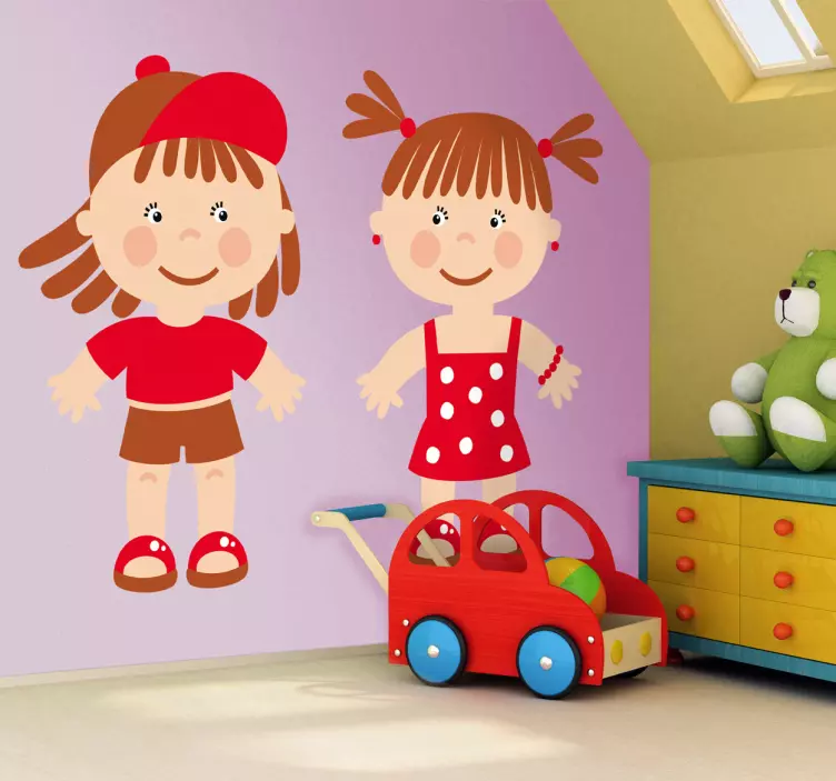 çocuklar çıkartmalar bebekler - TenStickers