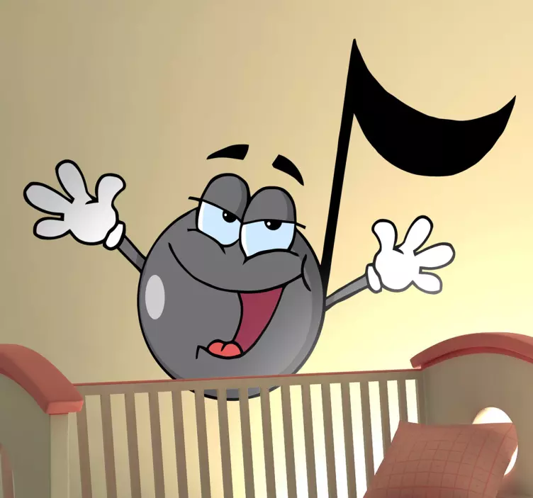 çocuklar çıkartmalar mutlu nota - TenStickers