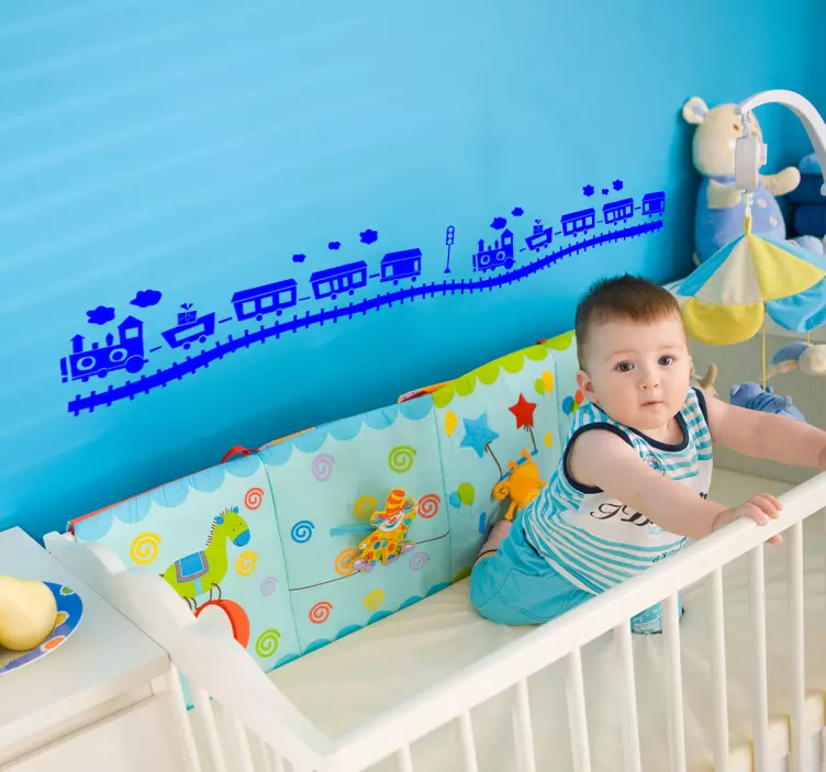 çocuklar çıkartmaları buharlı tren - TenStickers