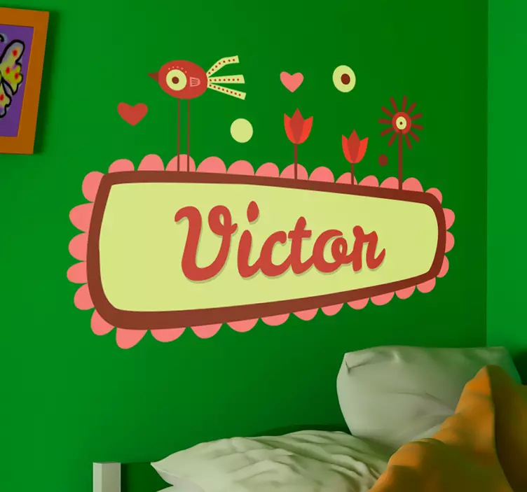 çocuklar kişiselleştirilmiş adı duvar sticker - TenStickers