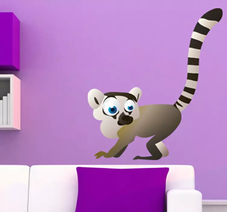 çocuklar lemur duvar sticker - TenStickers