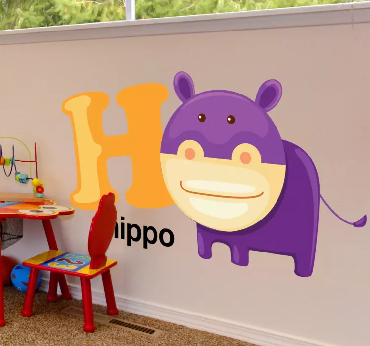 çocuklar mektup h sticker - TenStickers