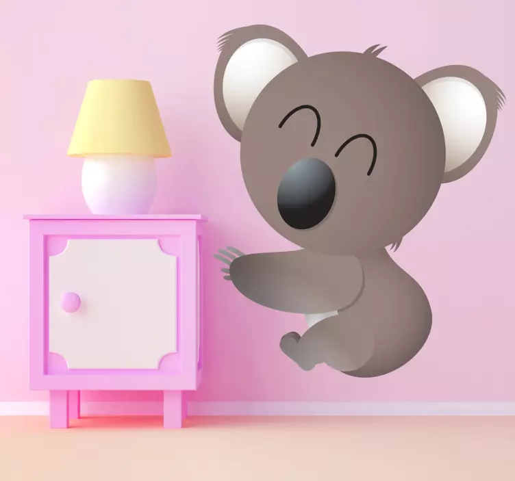 çocuklar mutlu koala ayısı duvar sticker - TenStickers