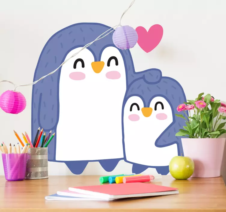 çocuklar penguen duvar sticker - TenStickers