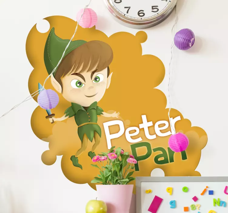çocuklar peter pan sanat duvar çıkartması - TenStickers