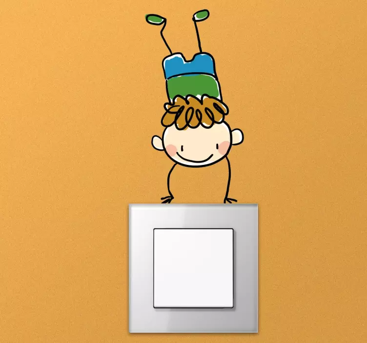 çocuklar pirouette ışık anahtarı sticker - TenStickers