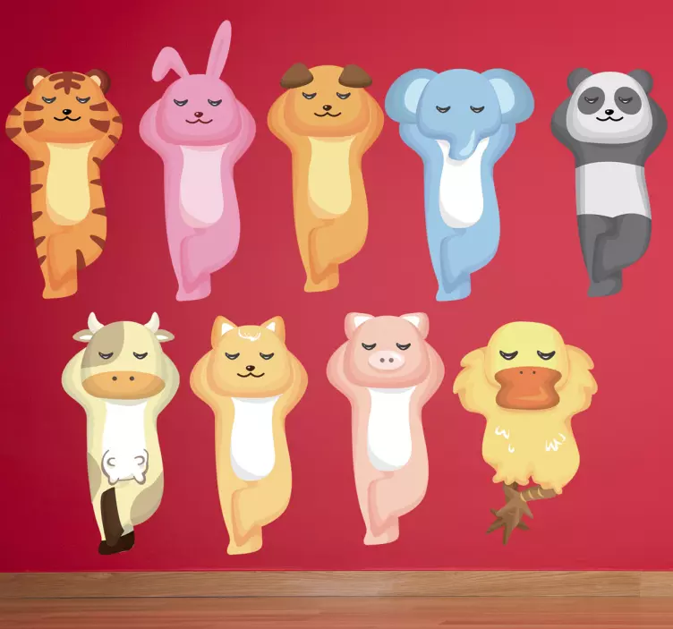 çocuklar rahatlatıcı hayvan çıkartmaları - TenStickers