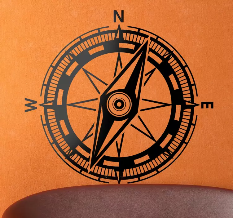 Coğrafi pusula duvar sticker - TenStickers