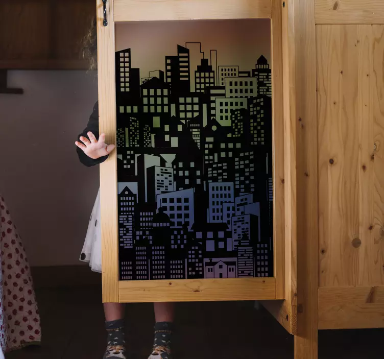 çok renkli dolap mobilya çıkartması - TenStickers