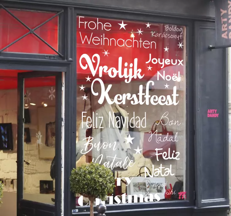 çoklu dil nl noel çıkartması - TenStickers