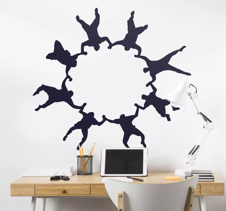 Daire içinde gökyüzü dalgıçlar sticker - TenStickers