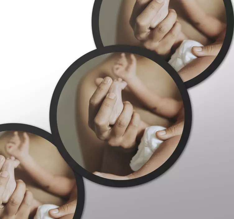 Daire resim yükleme simgeleri hayvan çıkartması - TenStickers