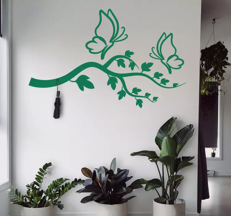 Daldaki kelebekler hayvan çıkartması - TenStickers