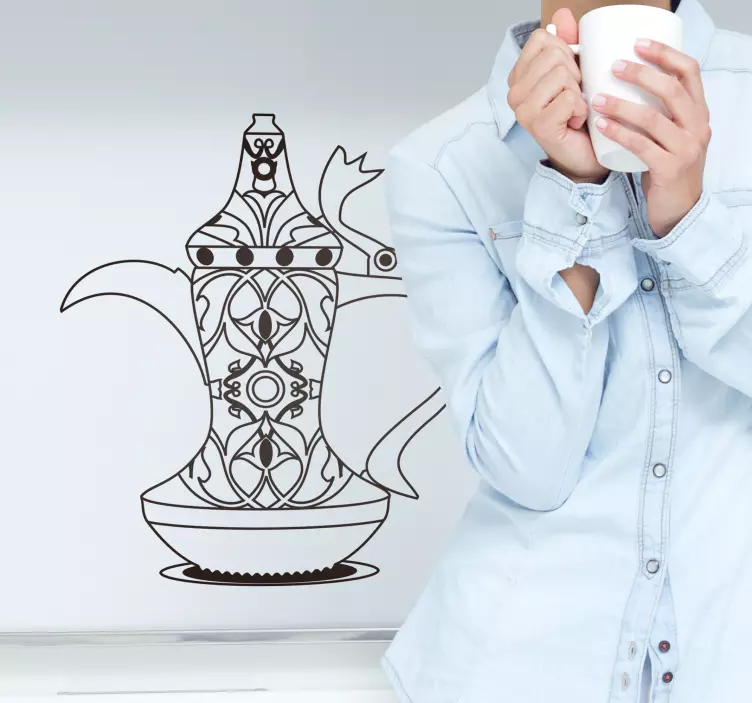 Dallah cezve kantin çıkartması - TenStickers