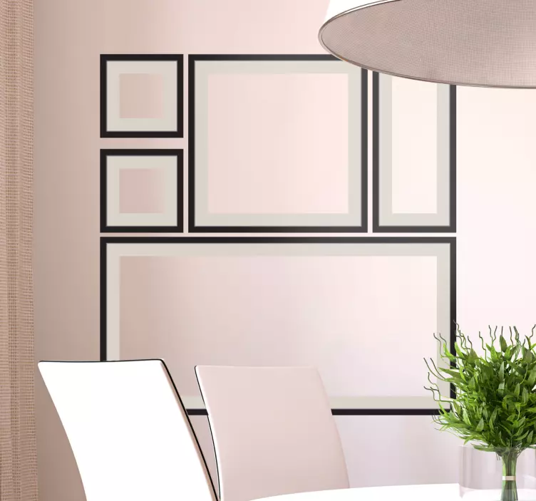 Dekoratif çerçeve kompozisyon etiket - TenStickers