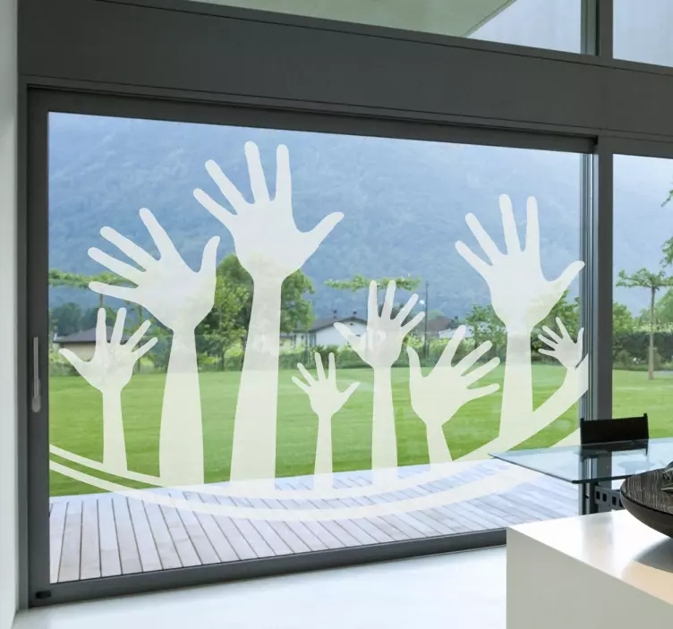 Dekoratif etiket yükselterek el - TenStickers