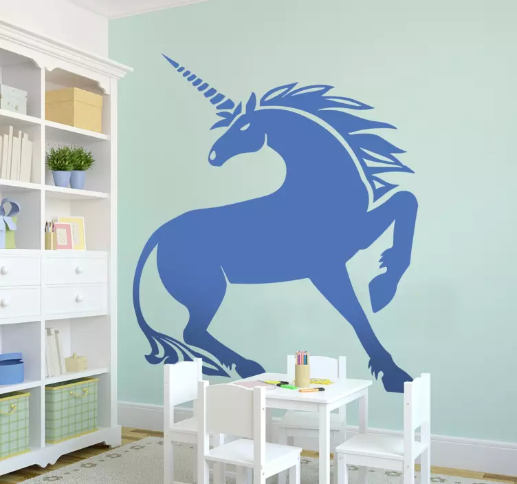 Dekoratif unicorn duvar sticker - TenStickers