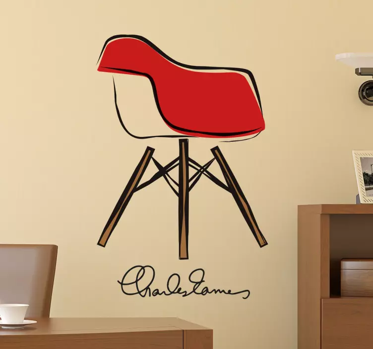 Güzel dekoratif vinil eames sandalye sticker - TenStickers