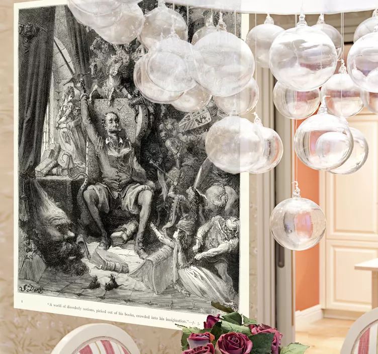 Dekoratif vinil quijote doré - TenStickers