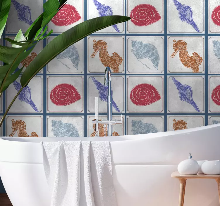 Denizaltı fayans karo vinil yapışkan - TenStickers