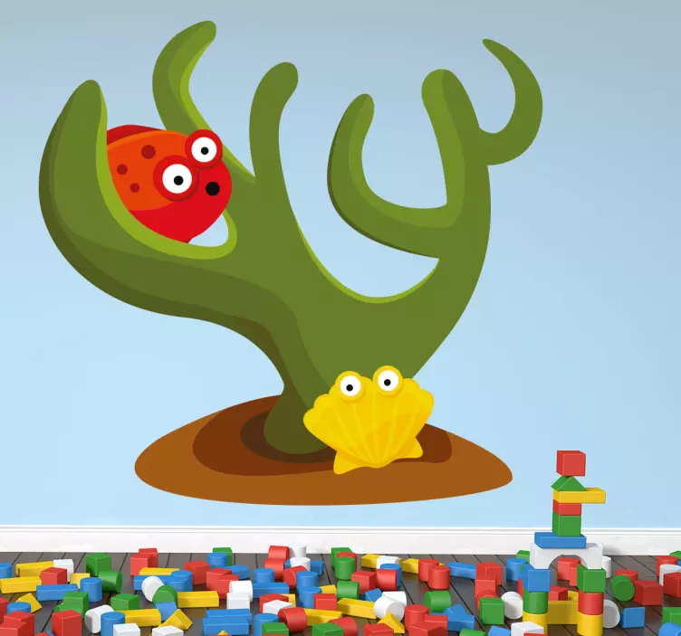 Deniz dibi yaratıklar çocuklar sticker - TenStickers