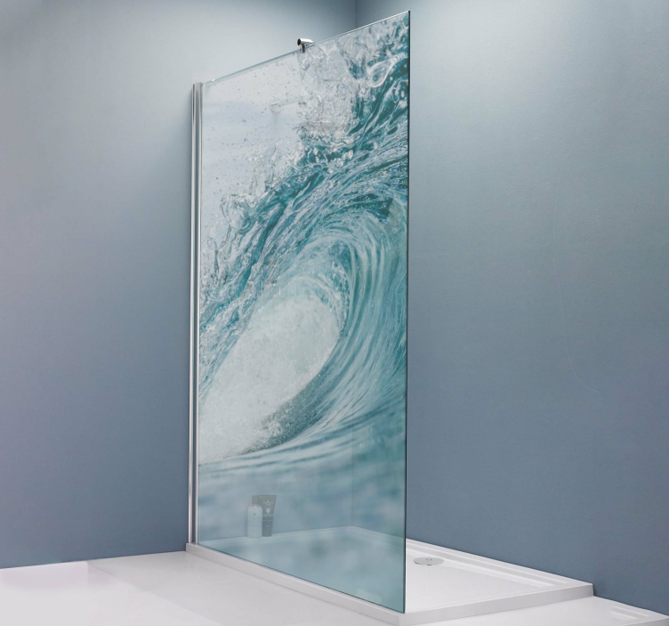 Deniz duş çıkartması üzerinde dalga içinde resim - TenStickers