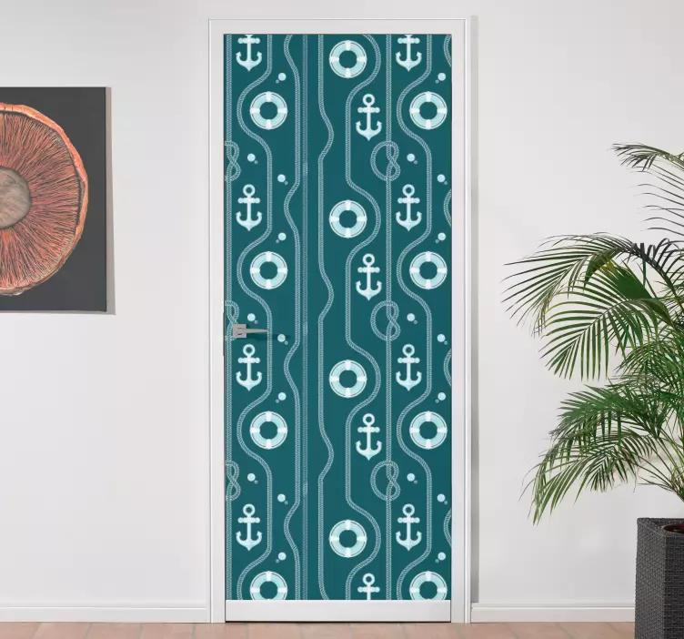 Deniz cübbesi ve çapa kapısı çıkartması - TenStickers