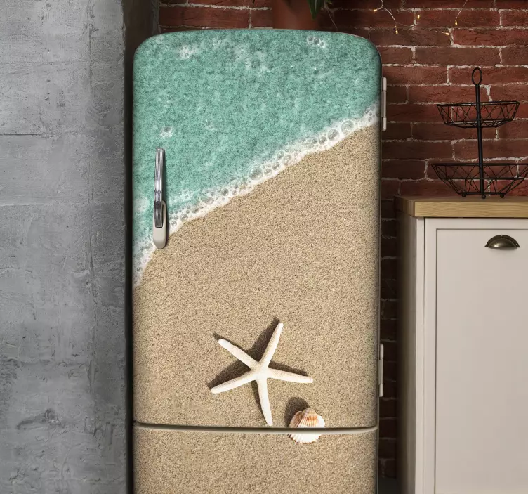 Deniz kabuğu buzdolabı vinil sticker - TenStickers