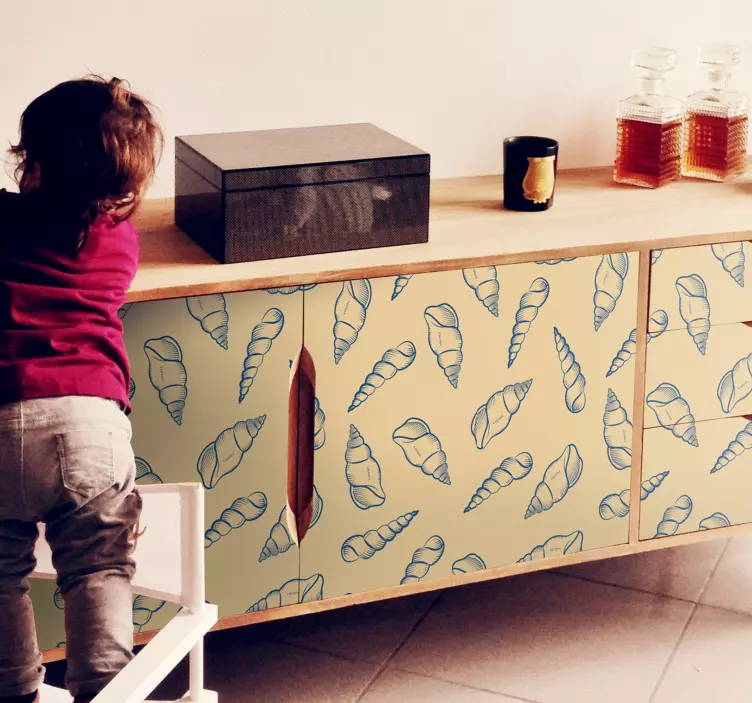 Deniz kabuğu fayans mobilya çıkartması - TenStickers