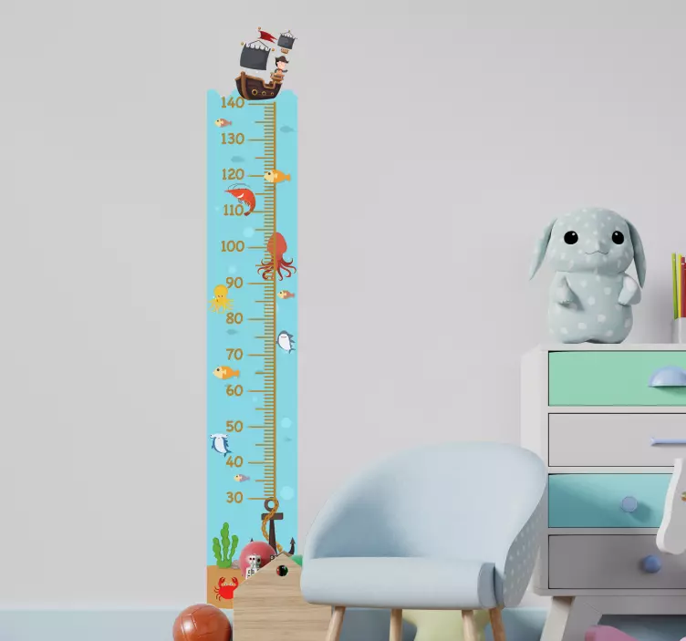 Denizaltı yükseklik tablosu yükseklik tablosu duvar sticker - TenStickers