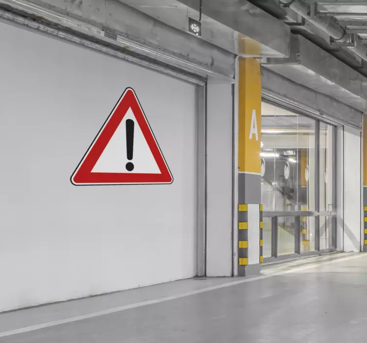 Dikkat işareti etiket - TenStickers