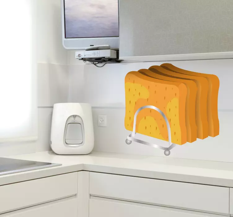 Dilim tost ekmeği duvar çıkartması - TenStickers