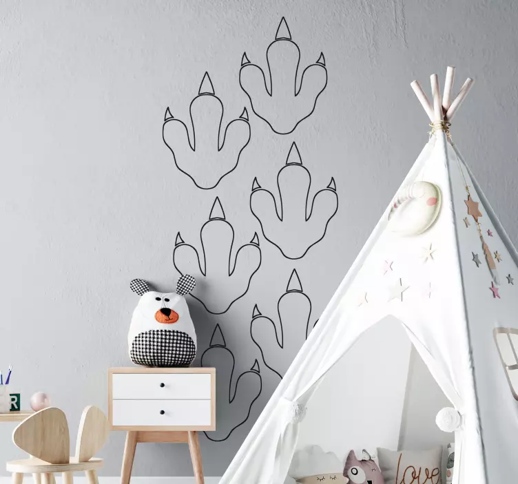 Dinozor ayak pençe vinil duvar çıkartması - TenStickers