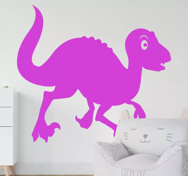 Dinozor hızlı hırsız dinozor duvar sticker - TenStickers