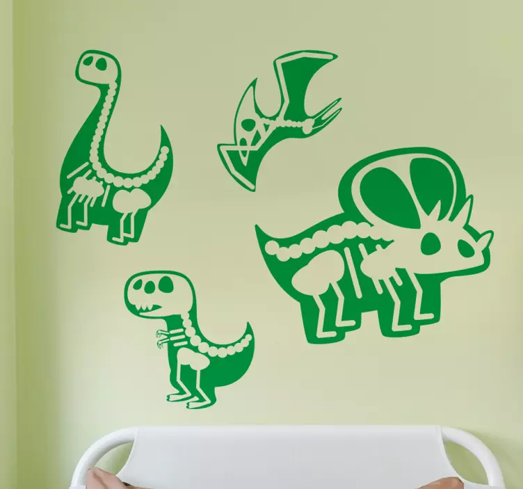 Dinozorlar x-ışını duvar sticker - TenStickers