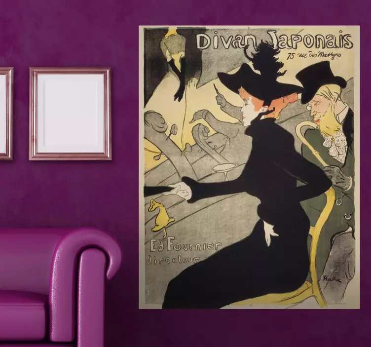 Divan japonais lautrec poster çıkartması - TenStickers