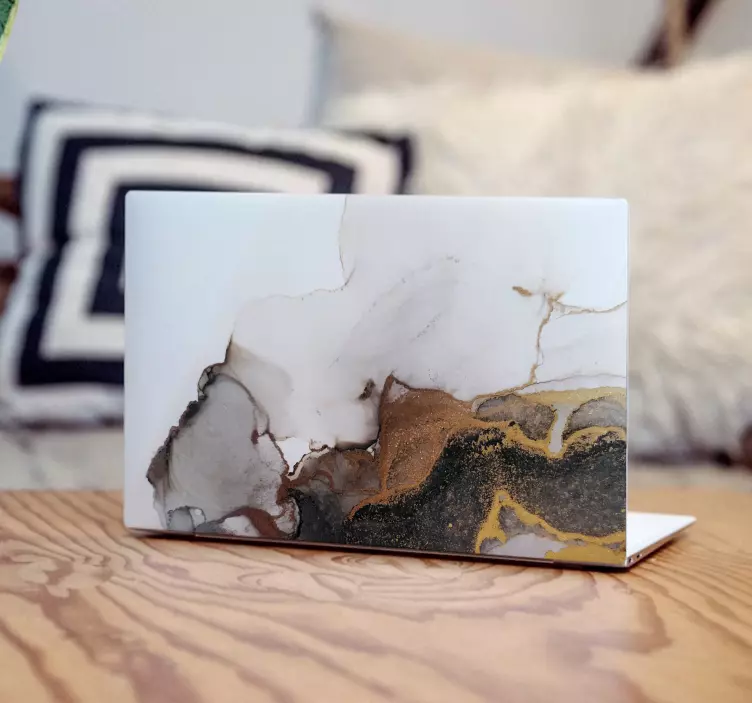 Dizüstü bilgisayar için kaplama Şık mermer yüzey - TenStickers