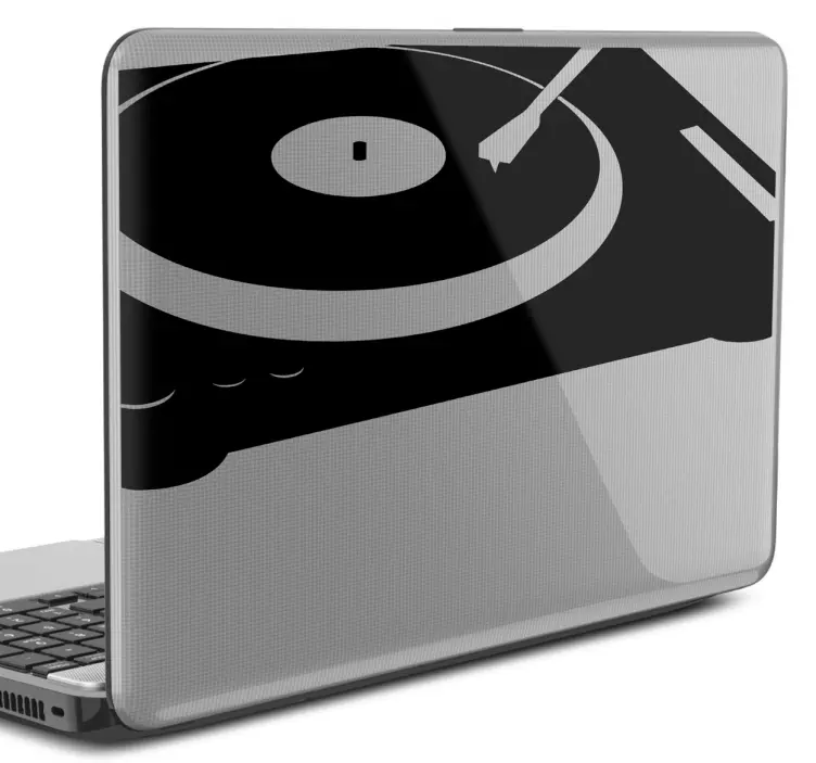 Dj masa karıştırıcı laptop sticker - TenStickers