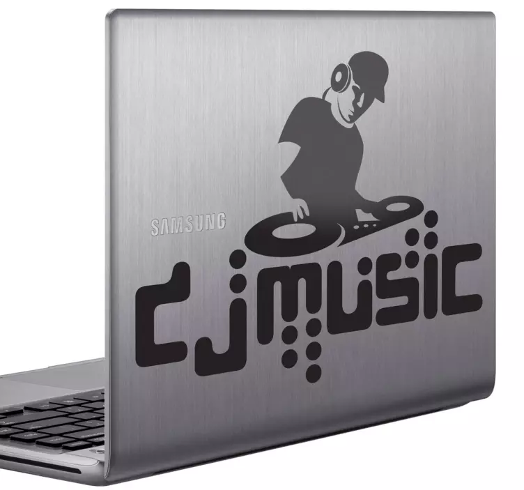 Dj müzik dizüstü sticker - TenStickers