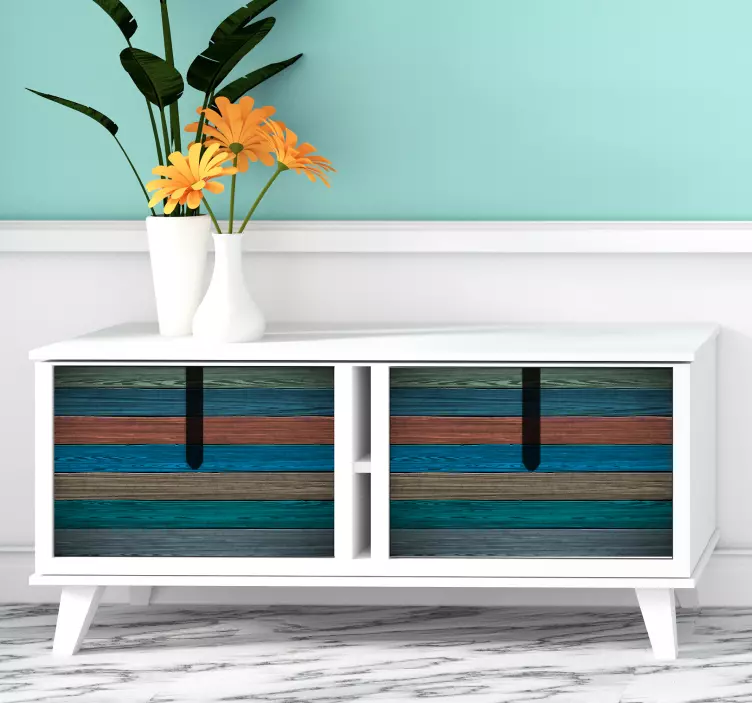 Doğal ahşap doku mobilya sticker - TenStickers