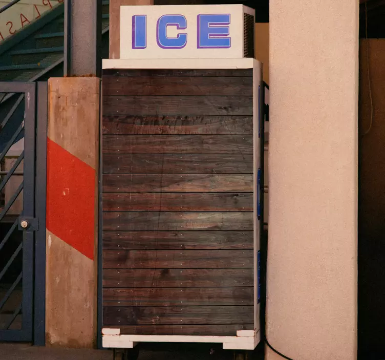 Doku buzdolabı çıkartması ile kahverengi dikey plakalar - TenStickers