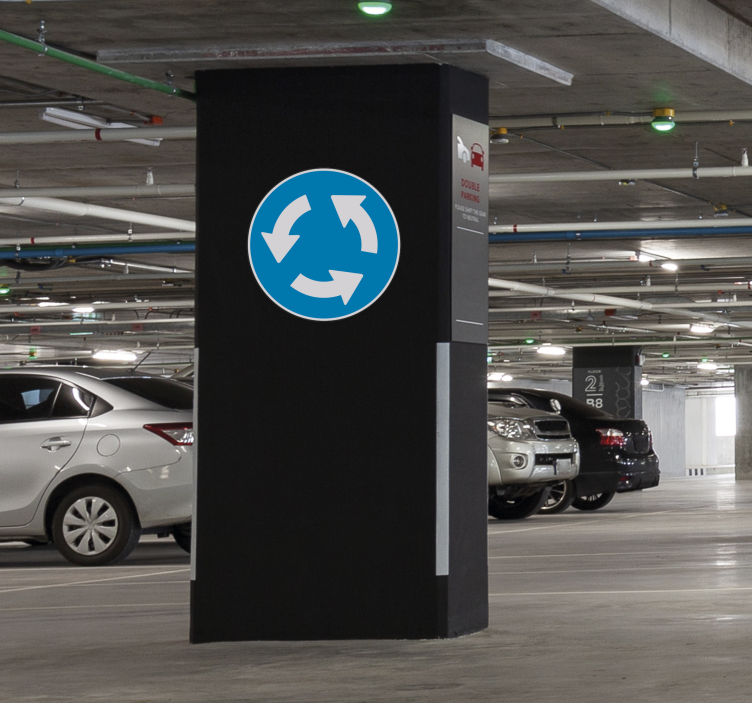 Dolambaçlı yol işareti etiket - TenStickers