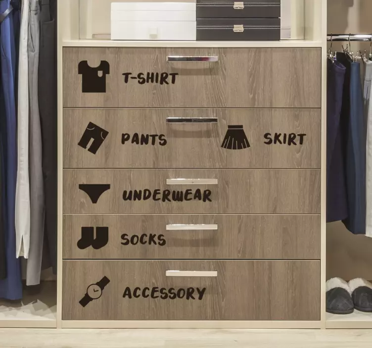 Dolap mobilya için etiket - TenStickers