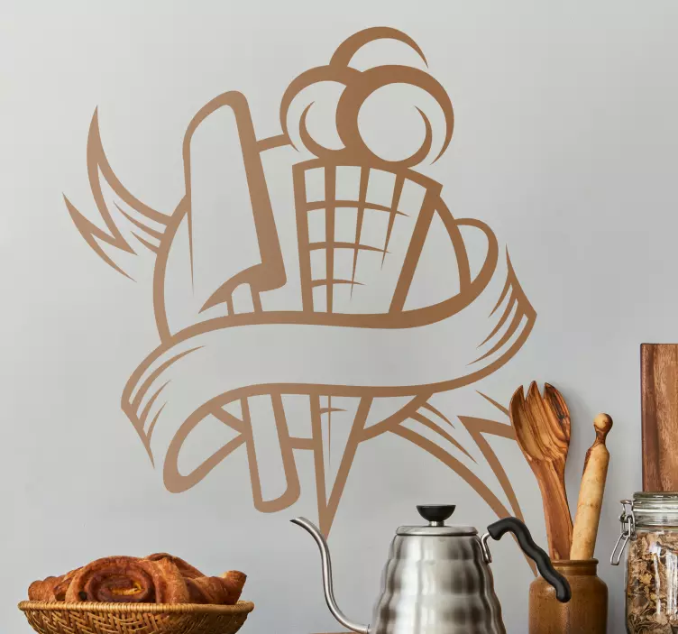 Dondurma mutfak sticker - TenStickers