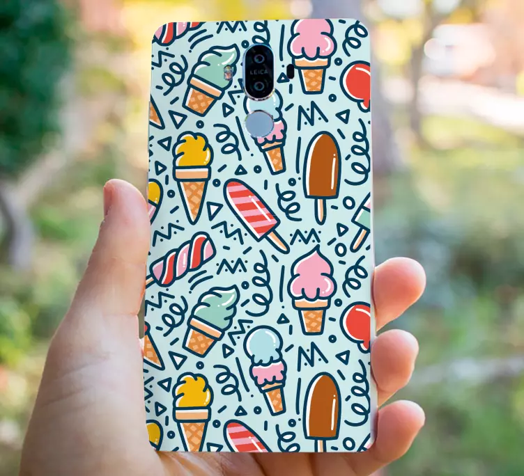 Dondurma sevimli desen huawei çıkartması - TenStickers